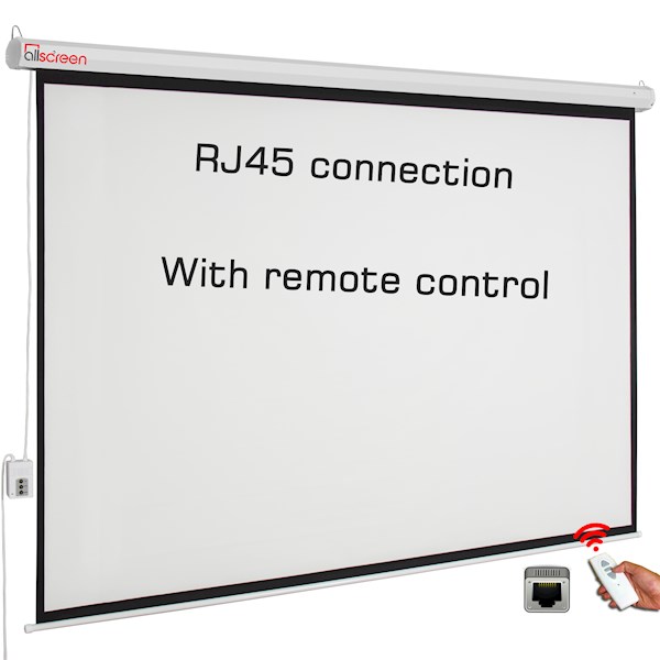 ALLSCREEN Electric projection screen 300X200CM HD Fabric CMP-11879RJ45 With remote control and RJ45