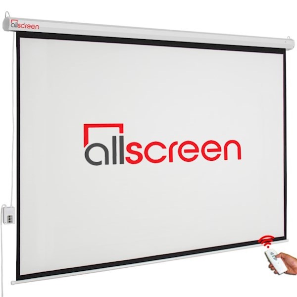 ALLSCREEN ELECTRIC PROJECTION SCREEN 240X180CM CMP-12043 HD FABRIC WITH REMOTE CONTROL DIAGONAL 120 INCH / 304 CM 4:3