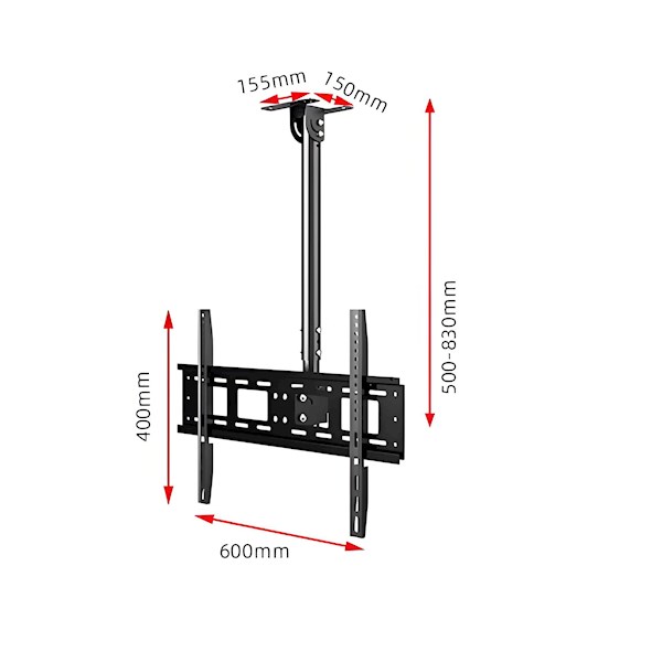 TV Ceiling Mount Allscreen C514, 40"-70", Black