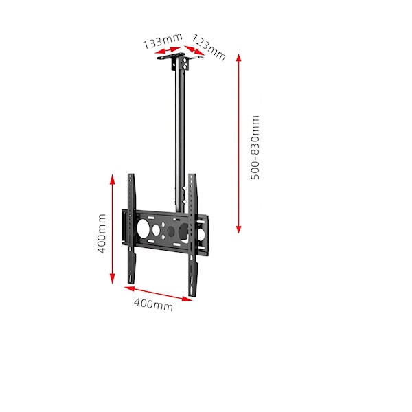 TV Ceiling Mount, Allscreen C512B, 40"-70", Black