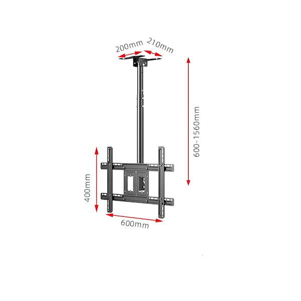 TV Ceiling Mount Allscreen C560-15, 32"-75", Black