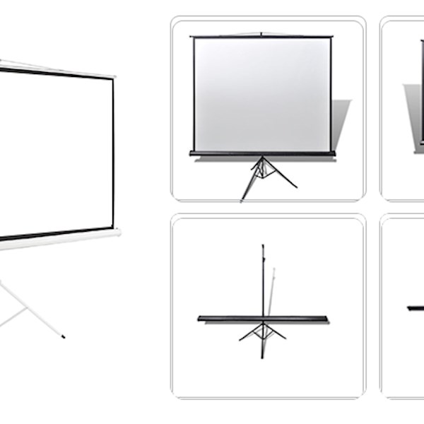 ALLSCREEN Tripod projection screen 125x125CM HD Fabric