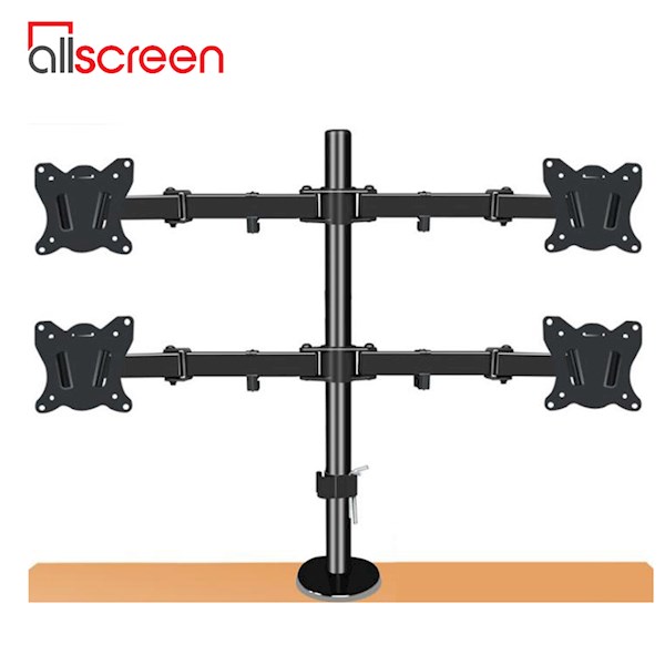 ALLSCREEN MDB4-1327B Triple Monitor Desk Mount Quad-Display MONITOR SIZE:13"-27"