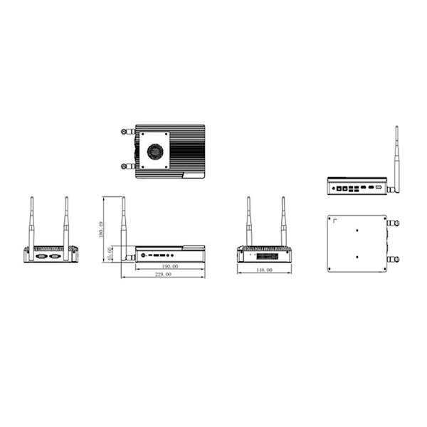 Mini PC Allscreen K105, i5-1235U, 8GB, 512GB SSD, Support 3 Display, Black